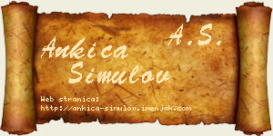 Ankica Simulov vizit kartica
